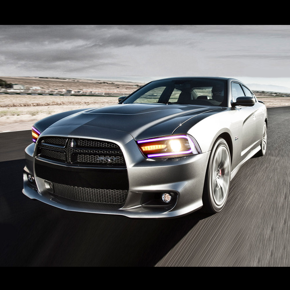 VLAND UK LED Headlights Dodge Charger 2011-2014 RGB Style