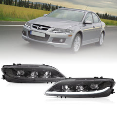 VLAND UK Full LED Headlights For 2002-2008 Mazda 6