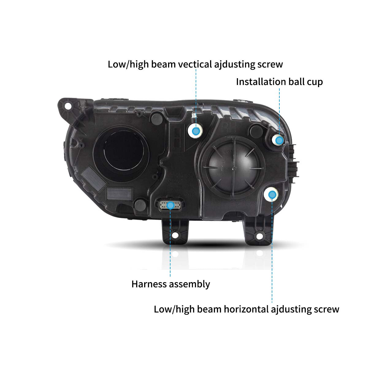 VLAND UK LED Headlights Dodge Challenger 3th Gen 2015-2024