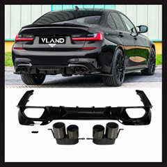 BMW 3 Series G20 G21 Competition Style Quad Exhaust Rear Diffuser