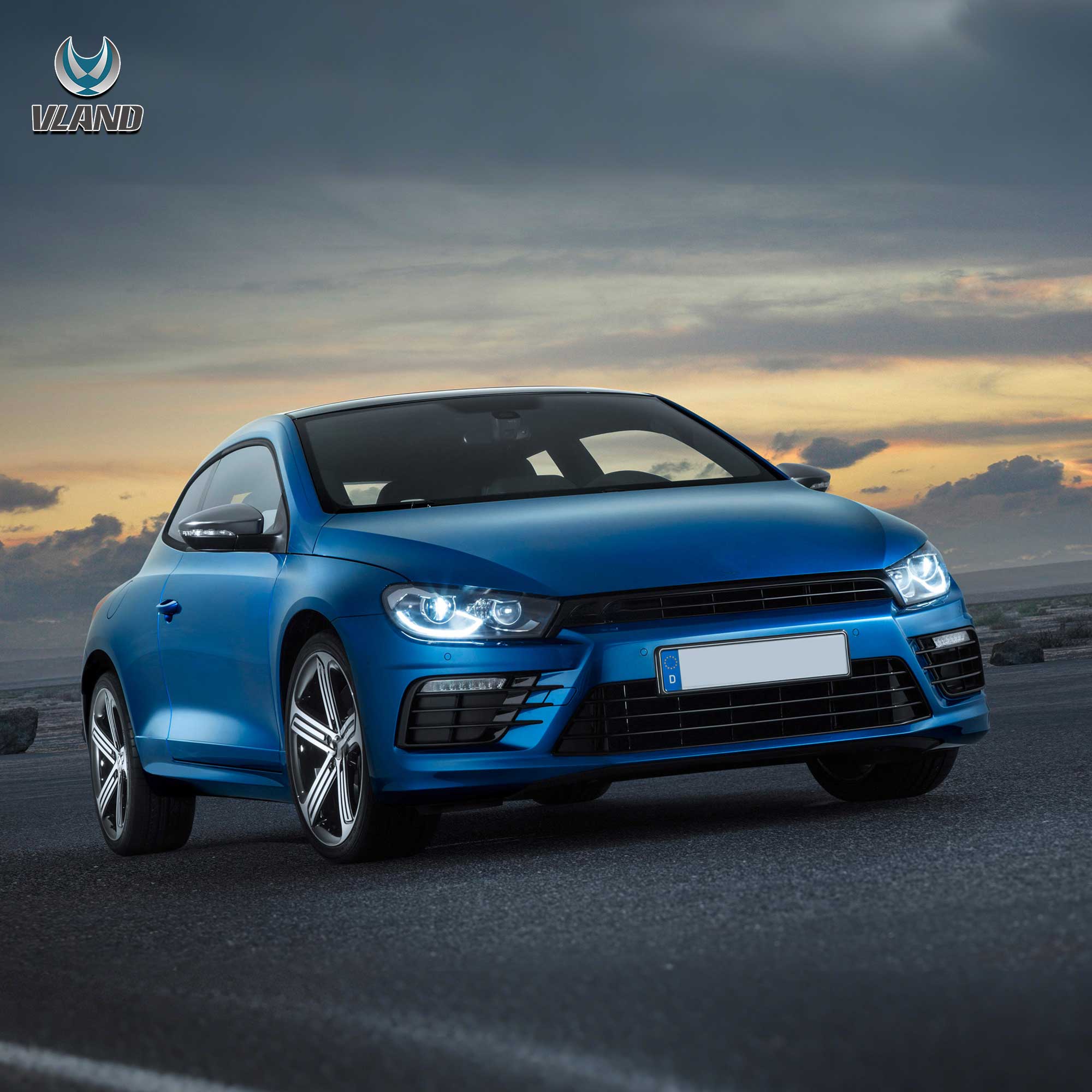 VLAND UK 09-14 VW Scirocco LED Headlights With Start-up animation