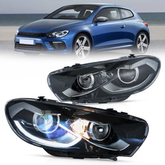 VLAND UK 09-14 VW Scirocco LED Headlights With Start-up animation