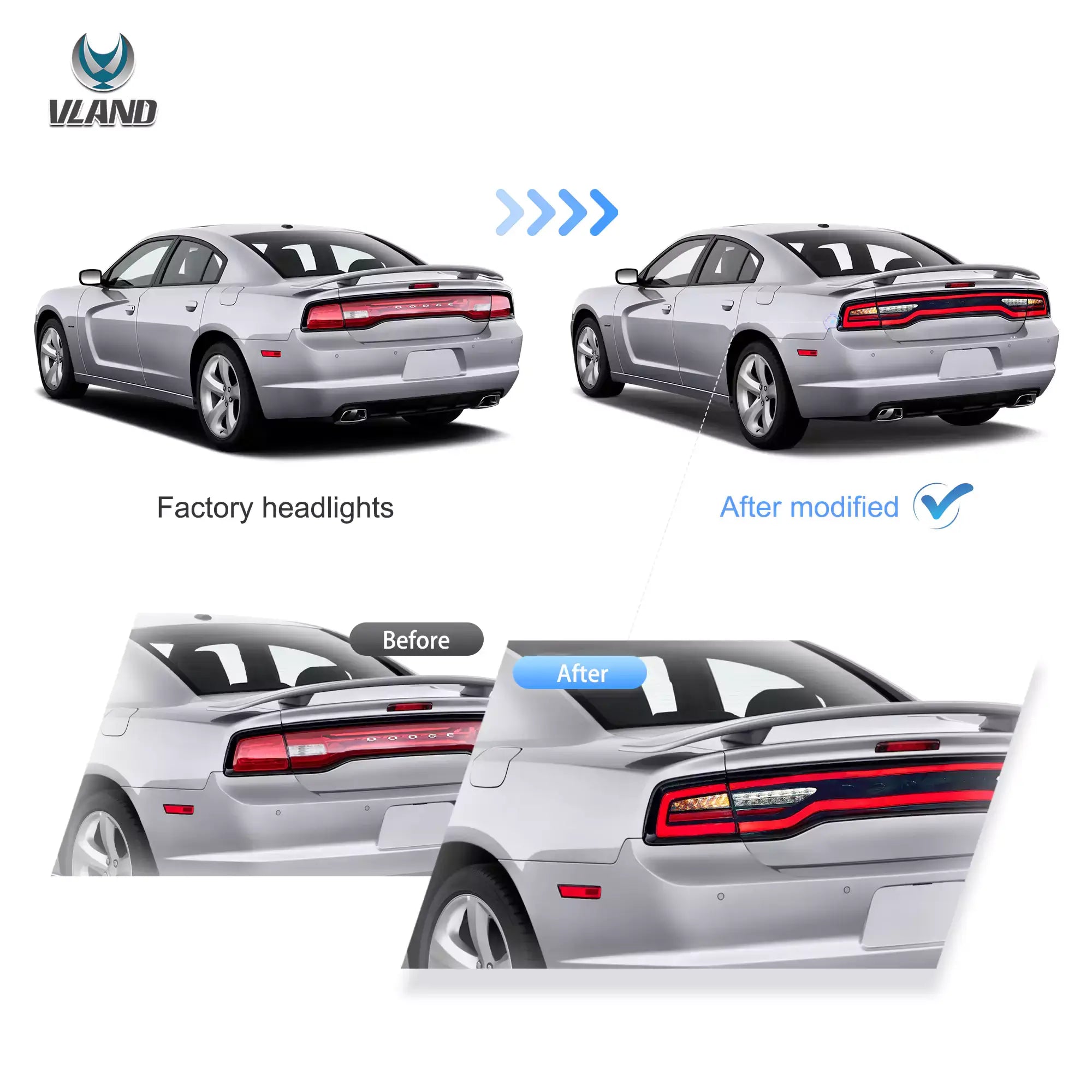 VLAND UK 2011-2014 Dodge Charger  LED Taillights