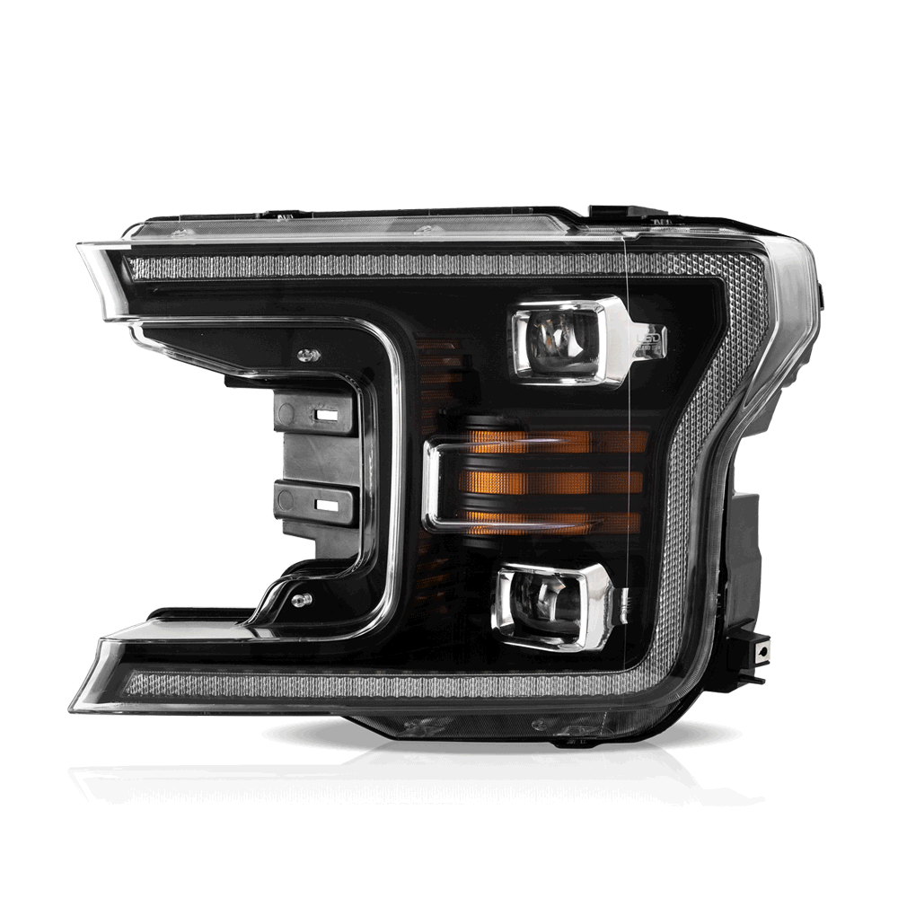 VLAND UK LED Dual Beam Headlights For 2018-2020 Ford F150 with E-Mark