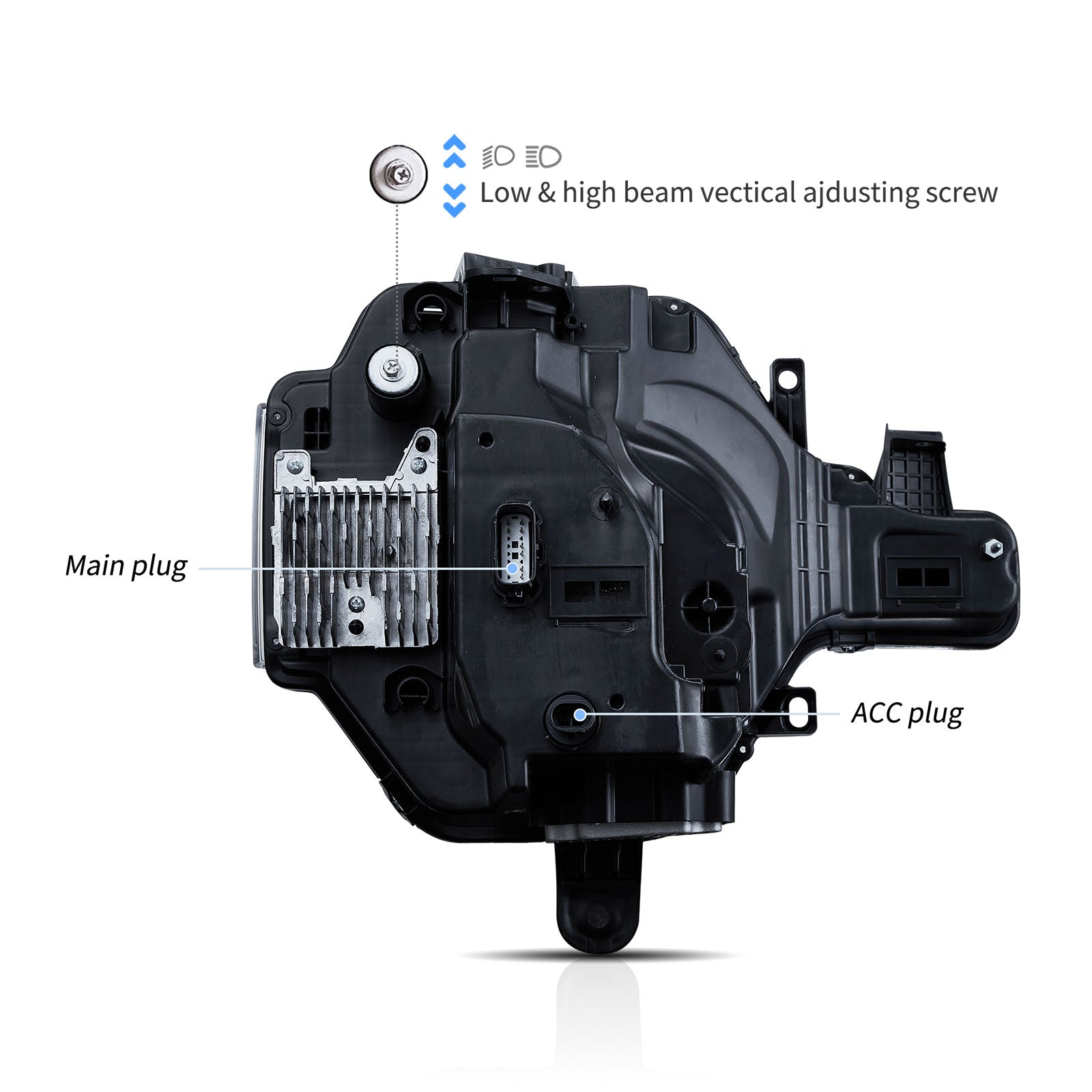 VLAND UK 2021-2024 Ford Bronco RGB LED Projector Headlight-Only Left Hand