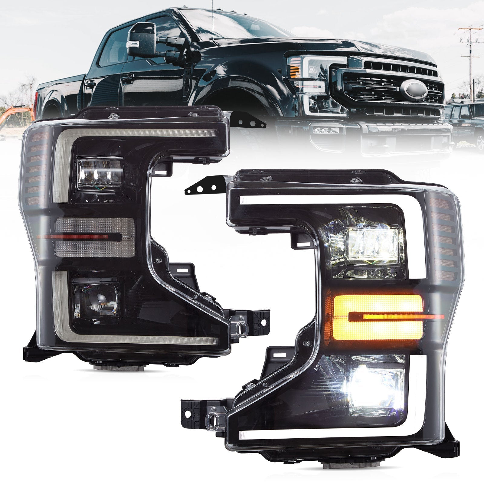 VLAND UK 2020-2022 Ford F250 F350 F450 F550 Super Duty LED Headlights