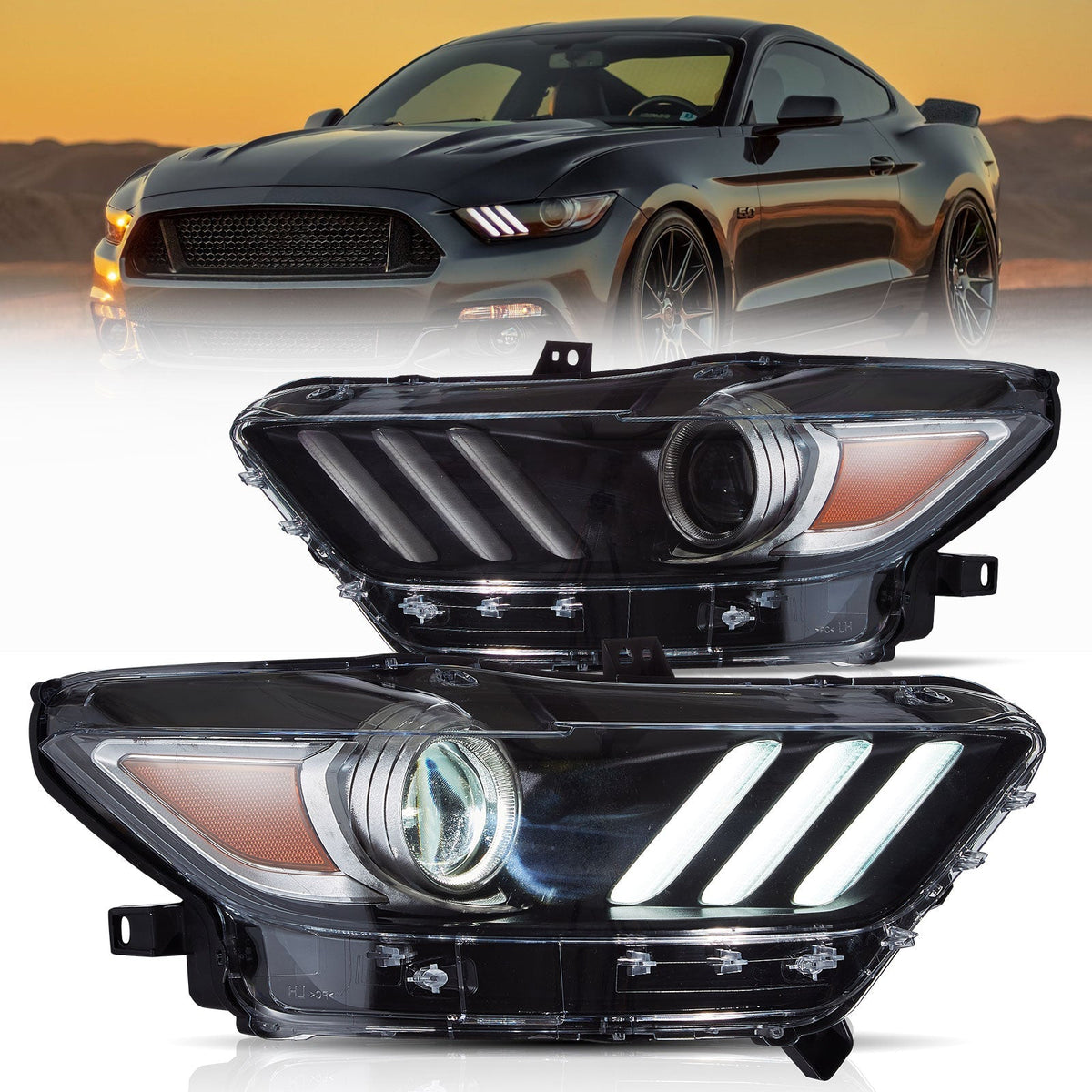 VLAND UK 2015 2016 2017 Ford Mustang (S550) Headlights