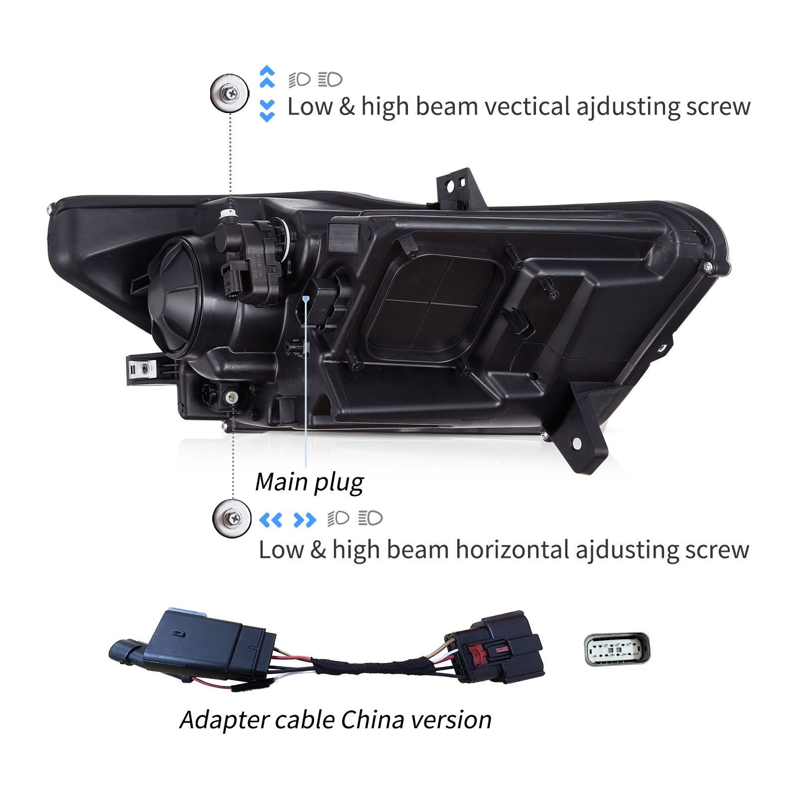 VLAND UK 2015 2016 2017 Ford Mustang (S550) Headlights