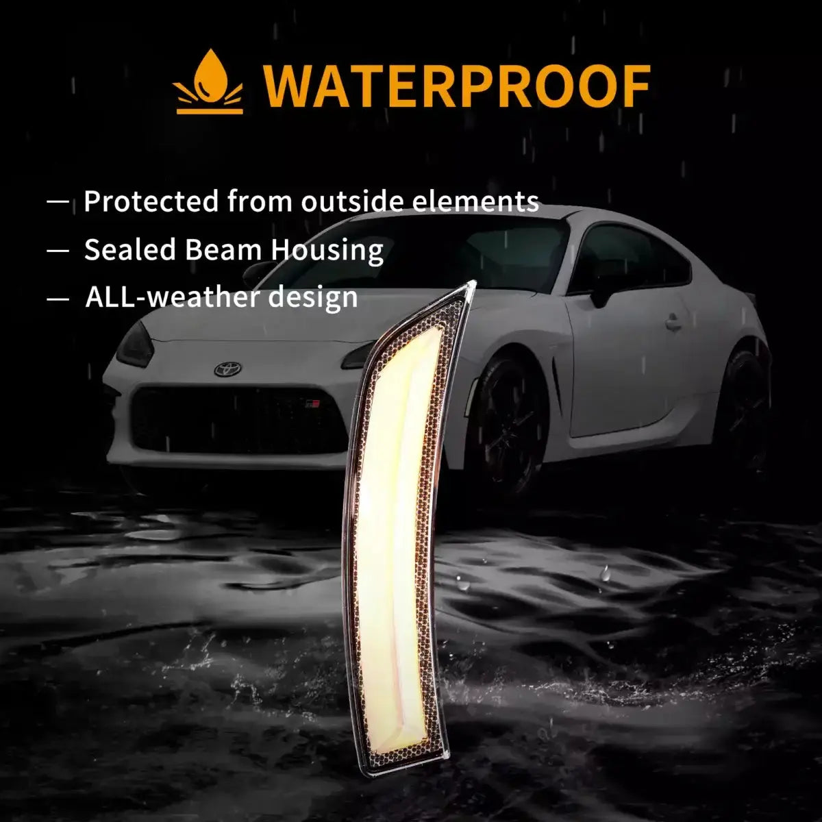 VLAND UK LED Side Marker Lamps For 2021-2024 Toyota GR86 And Subaru BRZ 2nd Gen ZN8/ZD8