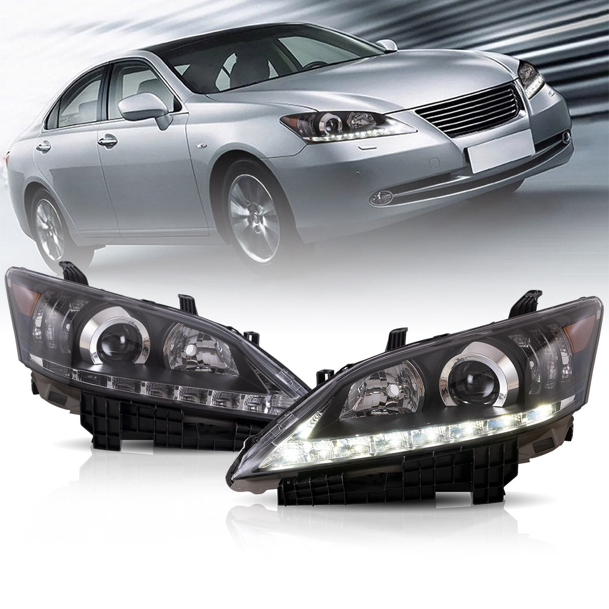 VLAND UK LED Headlights For 2010-2012 Lexus ES350