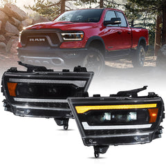 VLAND UK Full LED Headlights For 2019-2024 Dodge RAM 1500