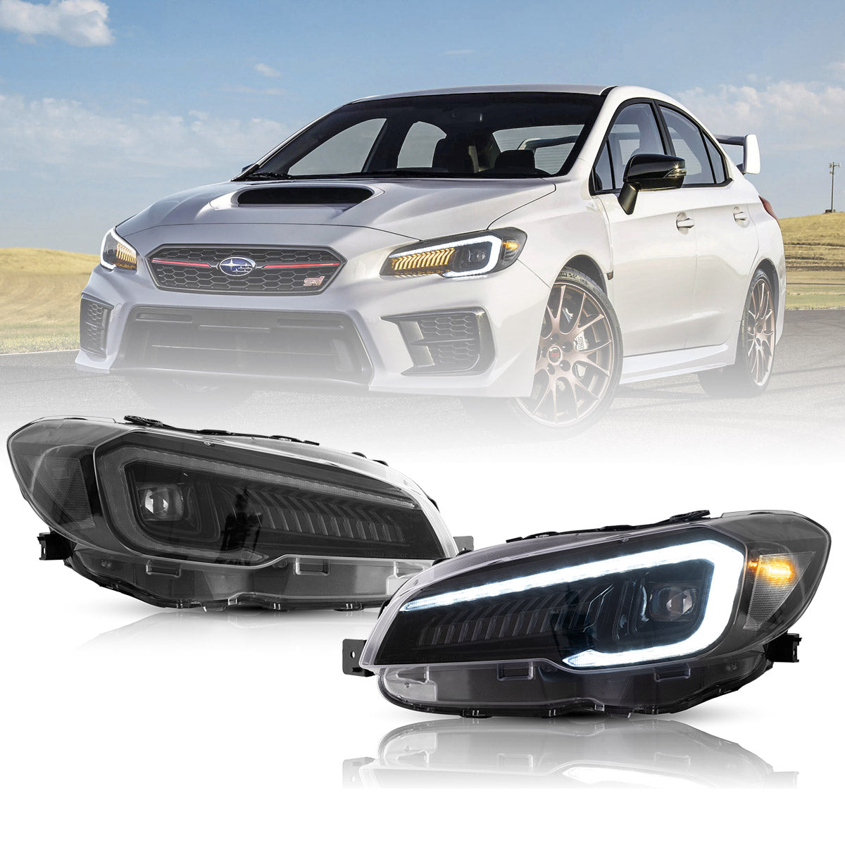 VLAND UK LED Headlights for 2015-2021 Subaru WRX