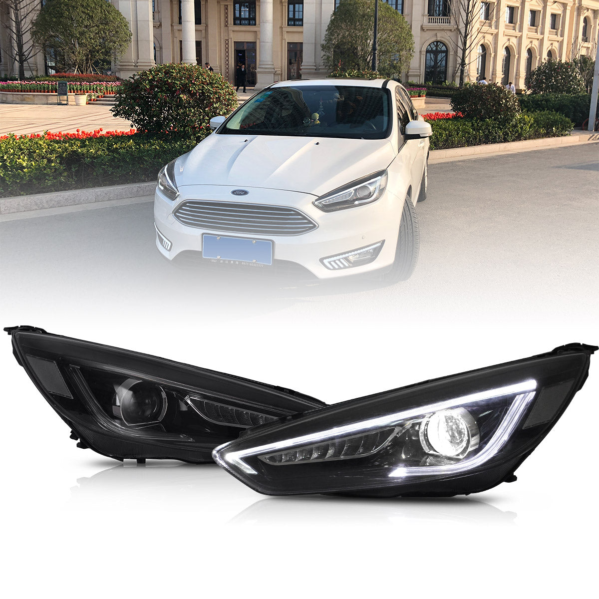 VLAND UK LED Headlights 2015-2019 Ford Focus Mk III Facelift (mk 3.5)