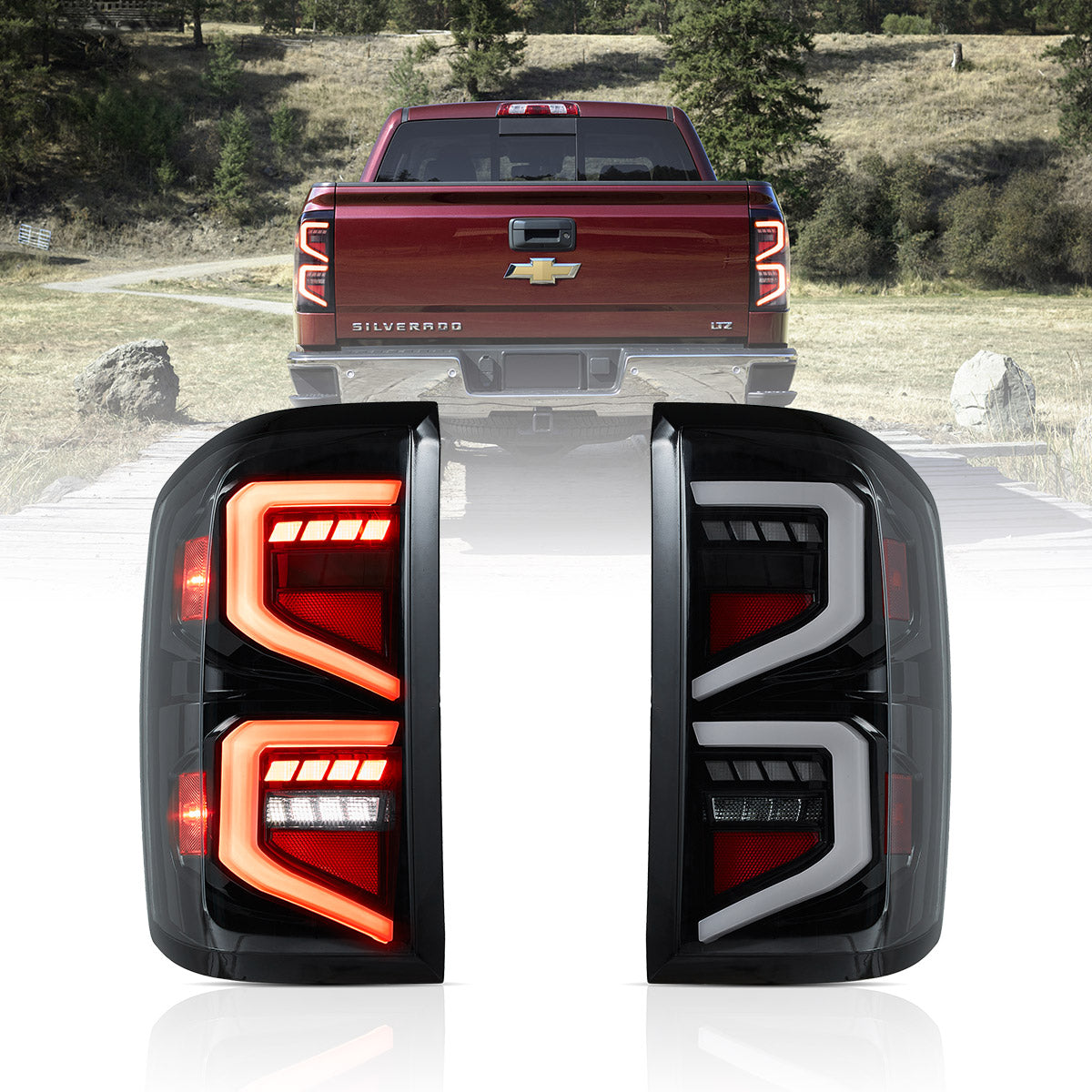 VLAND UK LED Tail lights 2014-2018 Chevrolet Silverado 1500 2500HD 3500HD
