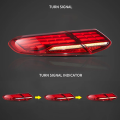 VLAND UK 16-23 Mercedes C-Class A205 C205 Full LED Tail Lights With Animation Sequential