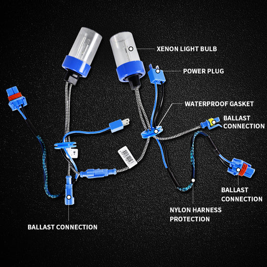 VLAND UK  2PCs D2H/H7 Xenon Bulbs Conversion HID KIT with Ballast 12V 35W 55W 6000K