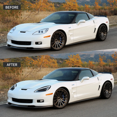 VLAND UK 05-13 Chevrolet Corvette C6 6th Gen EU Vland LED Dual Beam Projector Headlights Black [C8 STYLE]