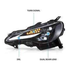 VLAND UK 2012-2020 Toyota 86 GT86 & Scion Frs & Subaru Brz  RGB LED Headlights