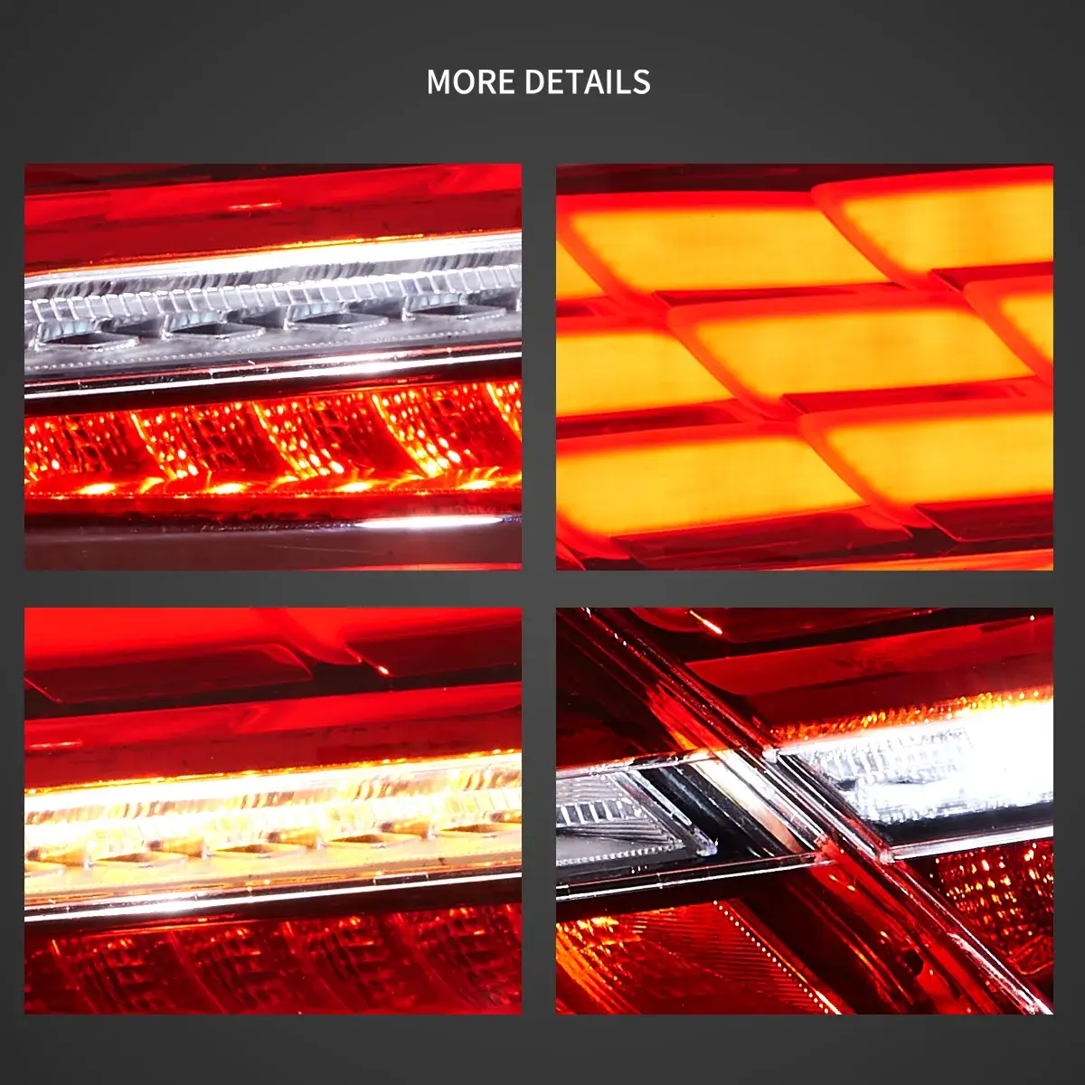 VLAND UK 16-23 Mercedes C-Class A205 C205 Full LED Tail Lights With Animation Sequential