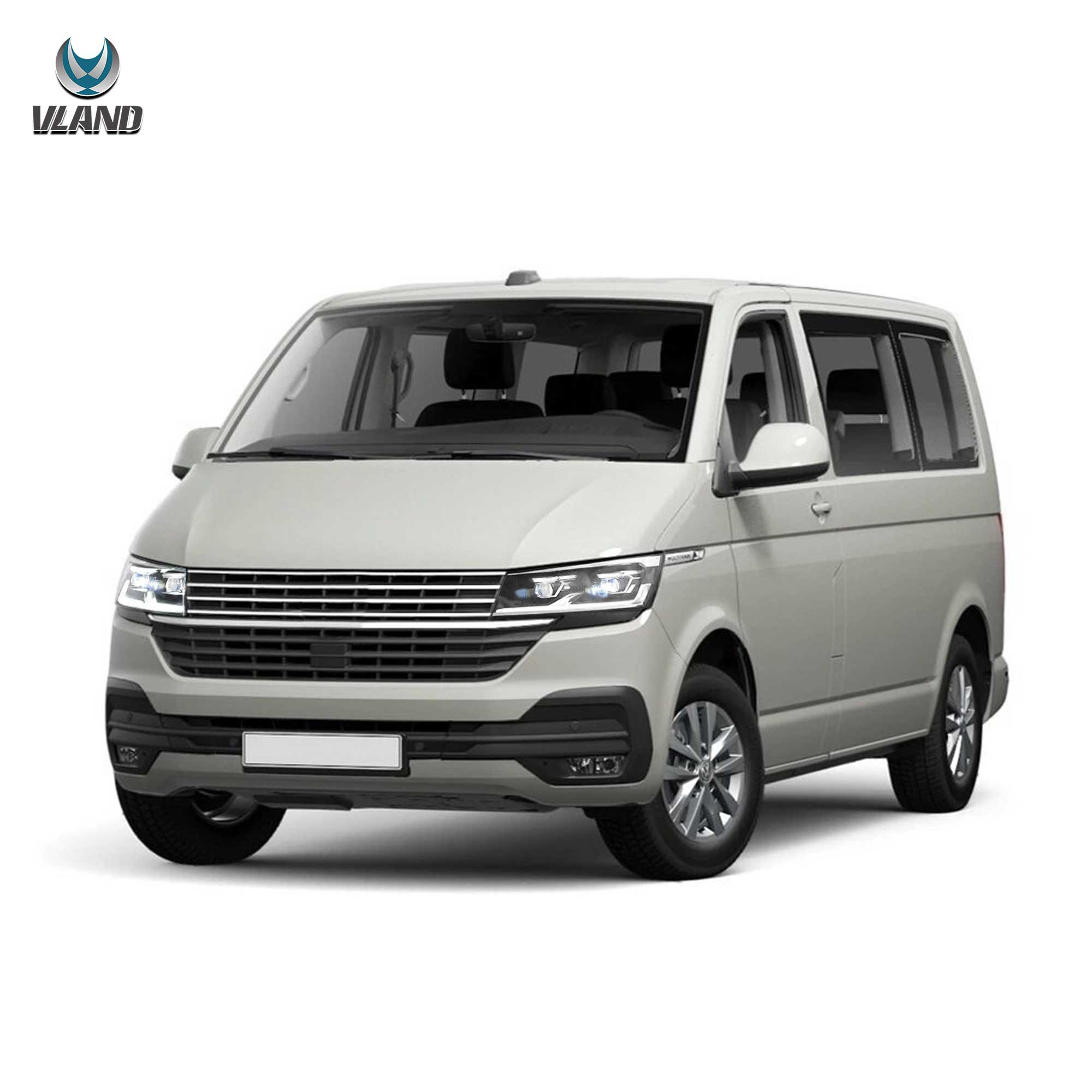 VLAND UK 2019-2024 VW Transporter T6.1 (facelift) LED Dual Beam Projector Headlights Black with E-Mark