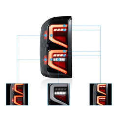 VLAND UK LED Tail lights 2014-2018 Chevrolet Silverado 1500 2500HD 3500HD