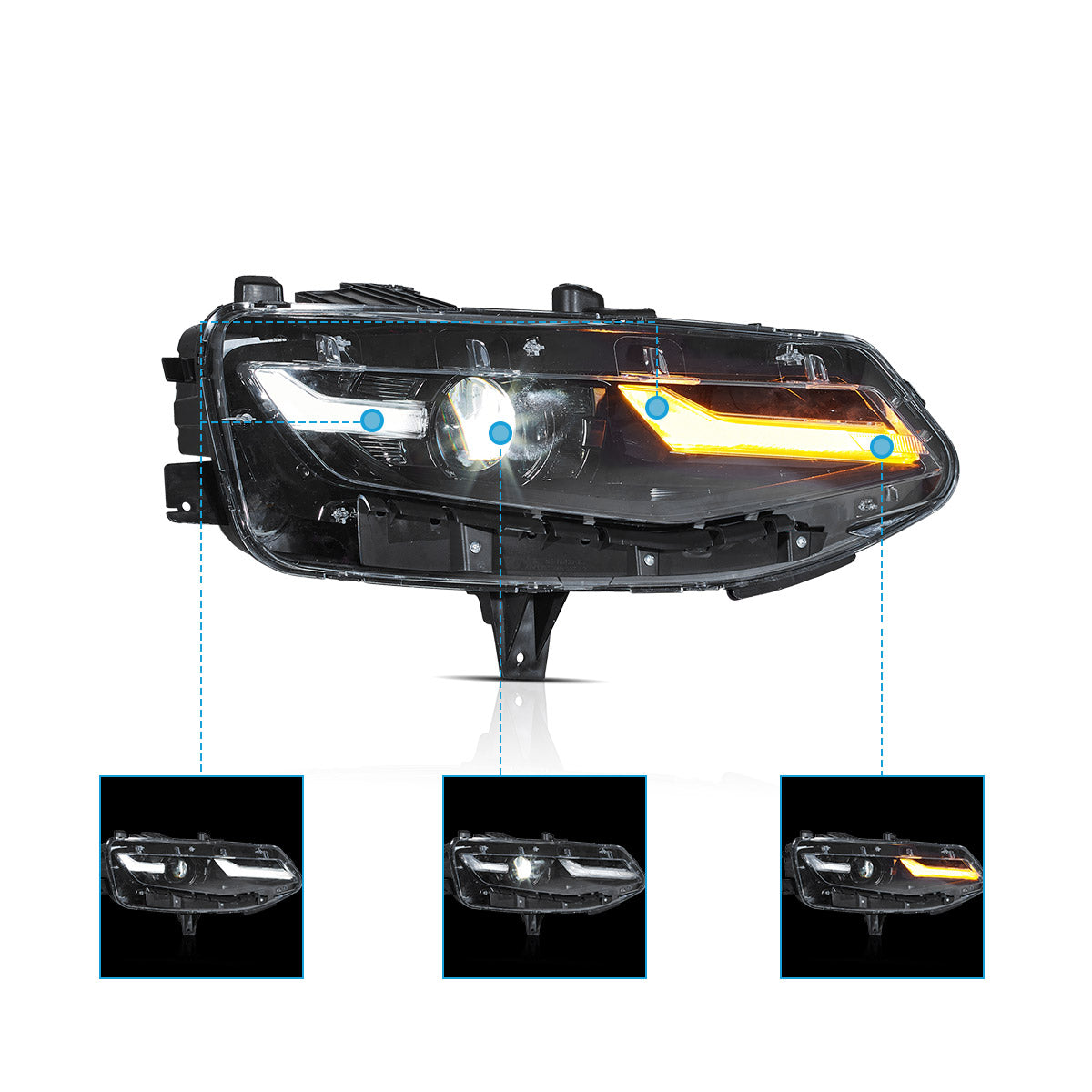 VLAND UK LED Headlights For 2019-2024 Chevrolet/Chevy Camaro
