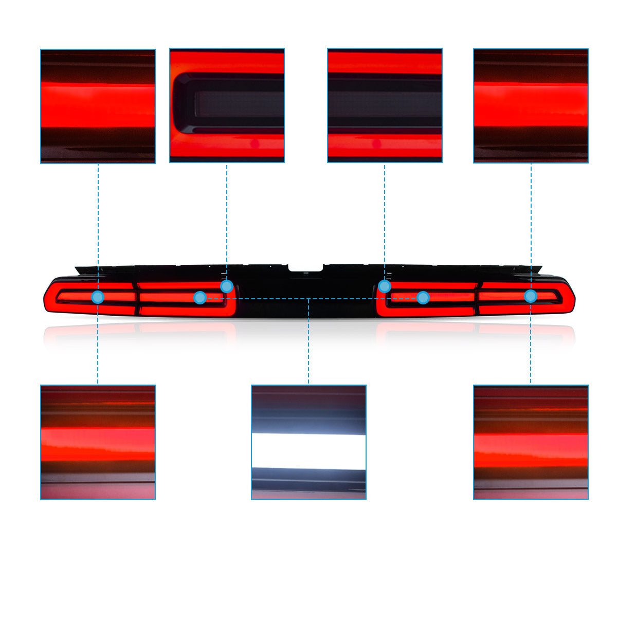 VLAND UK LED Tail Lights for Dodge Challenger 2008-2014