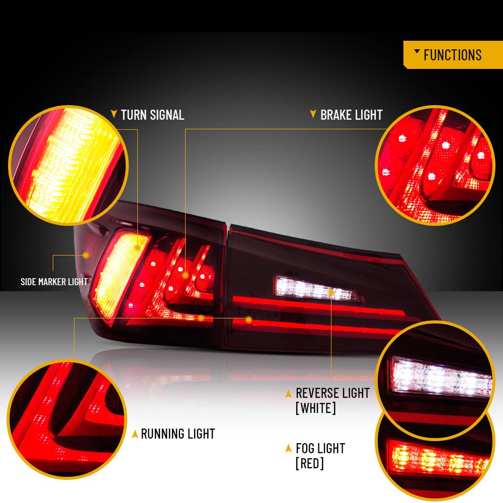 VLAND UK LED Headlighs & Tail Lights Suits 2006-2013 Lexus IS350 250 ISF