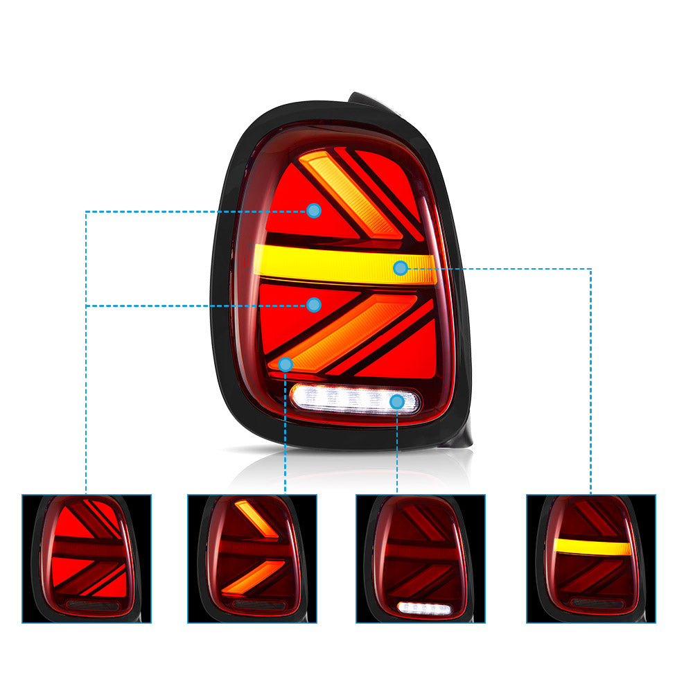 VLAND UK Full LED Taillights For 2014-2019 Mini Cooper Hatch F55 F56 F57