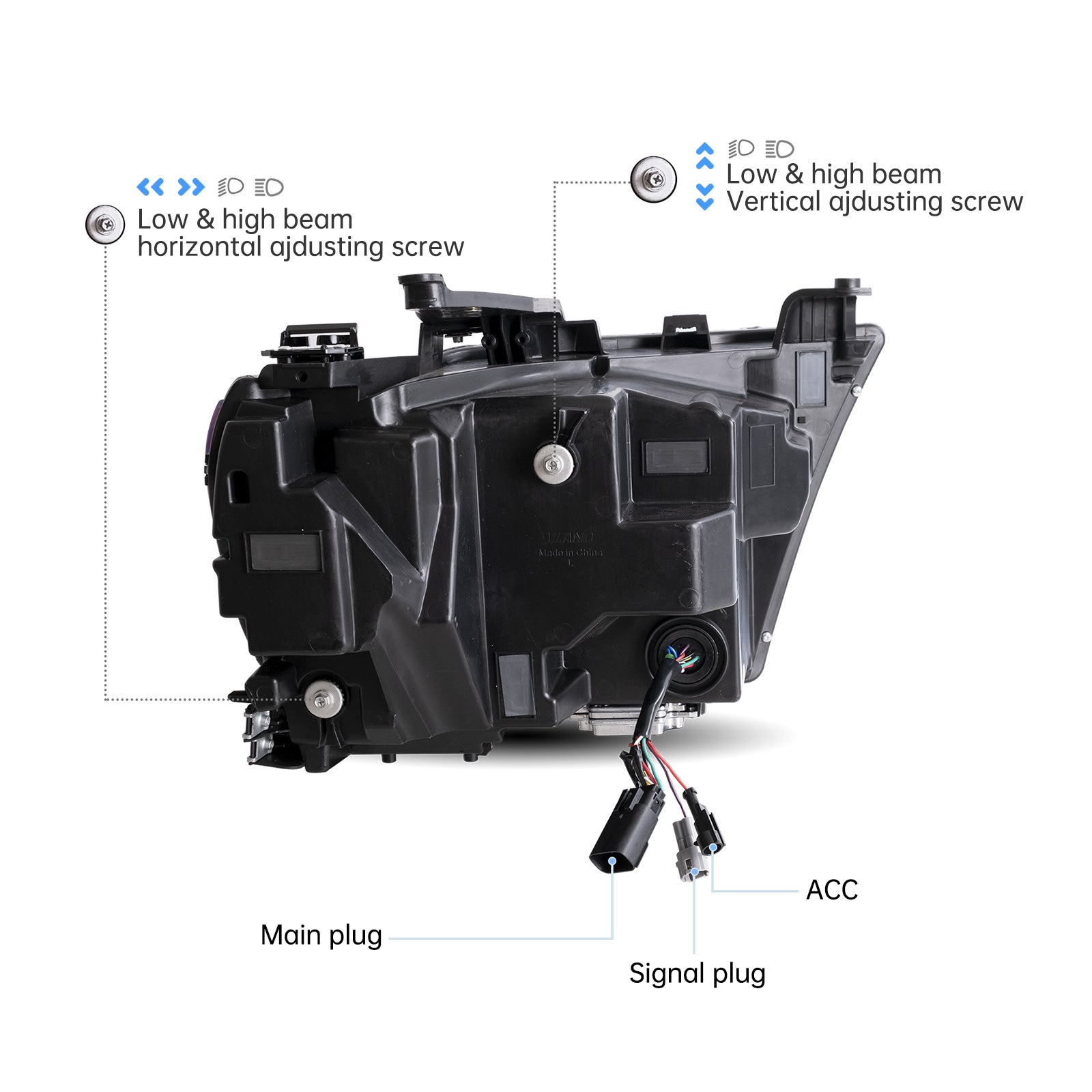 VLAND UK Dodge RAM 1500 2019-2024  LED Headlights