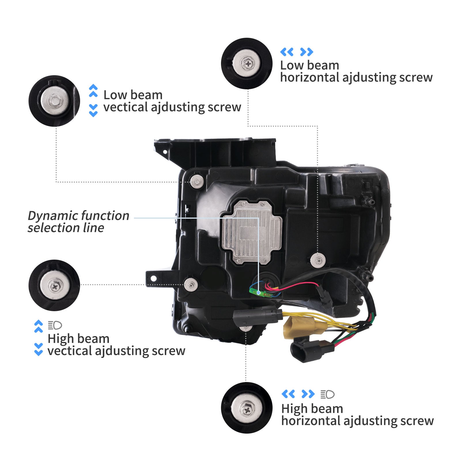 VLAND UK LED Matrix Projector Headlights  Ford F150 2009-2014