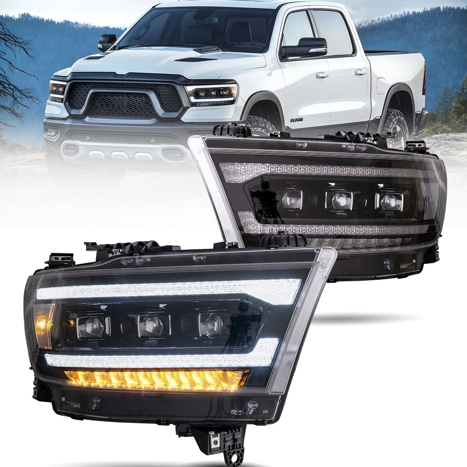 VLAND UK Dodge RAM 1500 2019-2024  LED Headlights