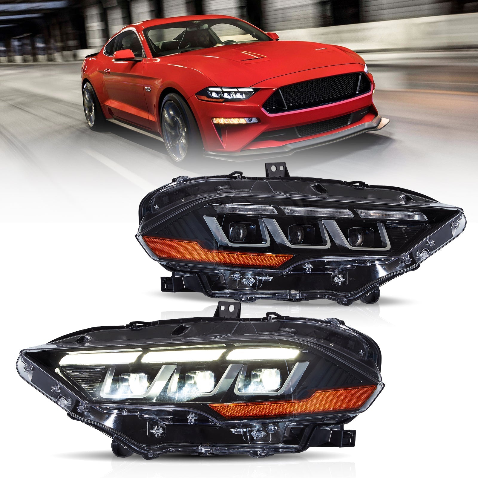 VLAND UK Ford Mustang 2018-2023 LED Headlights