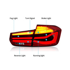 VLAND UK LED Tail Lights For 2012-2019 BMW 3 Series F30