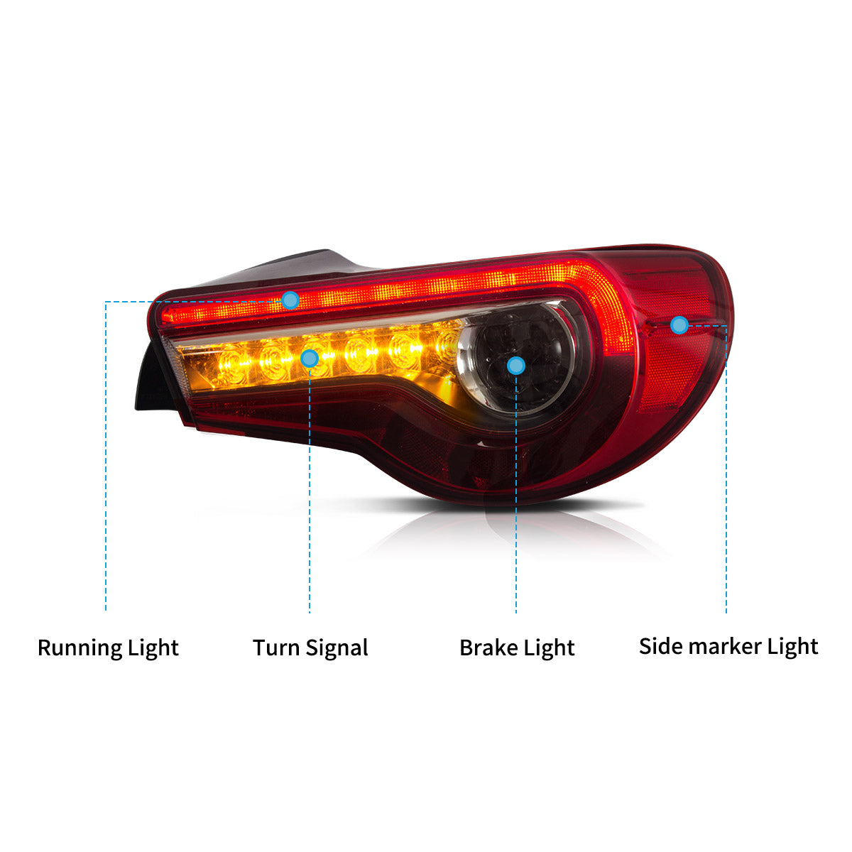 VLAND UK LED Tail Lights for 2012-2020 Toyota 86 & Subaru BRZ & Scion FR-S