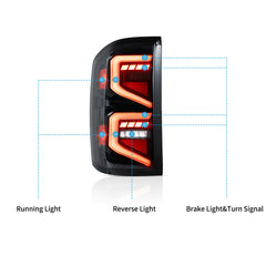 VLAND UK LED Tail lights 2014-2018 Chevrolet Silverado 1500 2500HD 3500HD