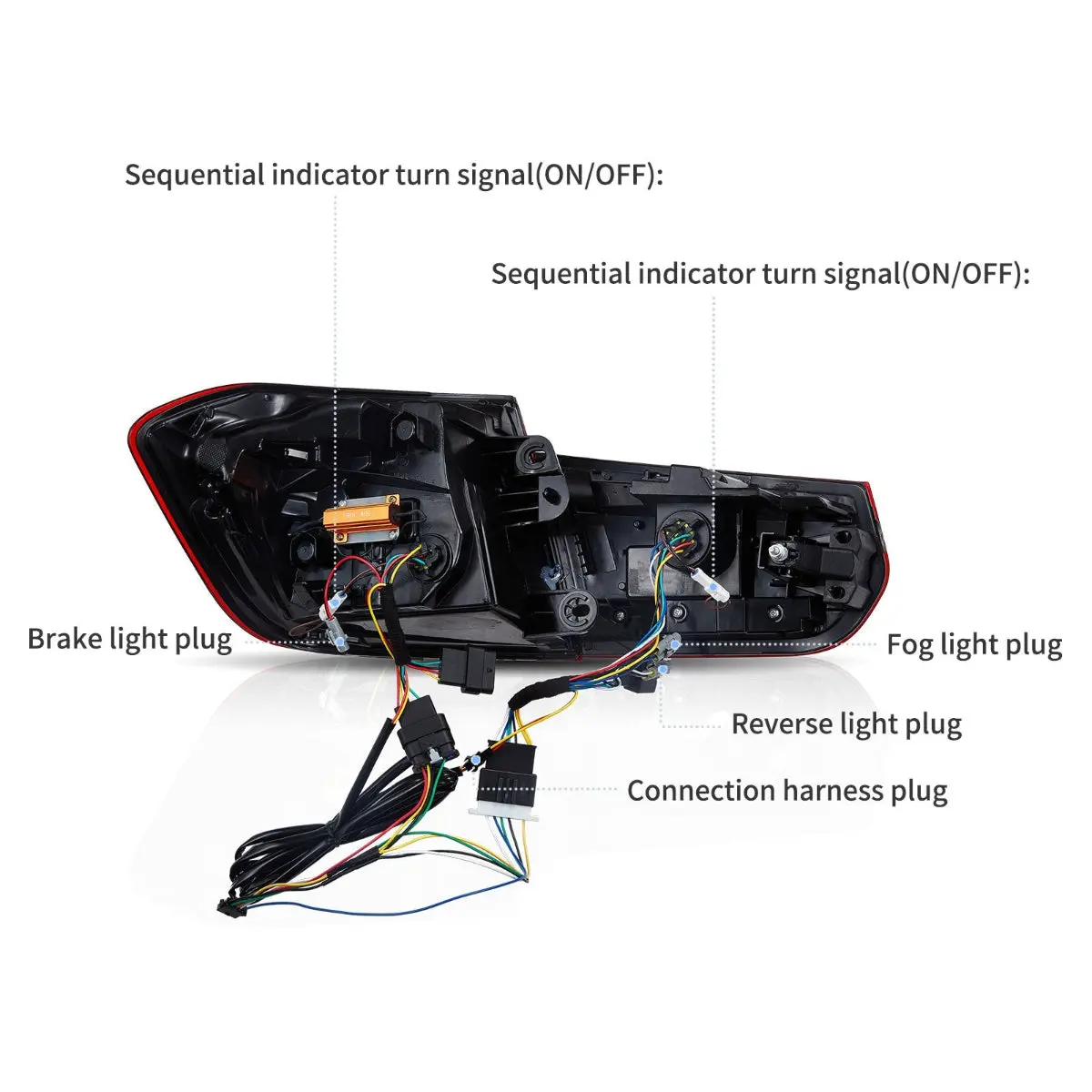 VLAND UK LED Taillights For 2012-2019 BMW 3 Series F30 F35 M3 F80 Laser Style
