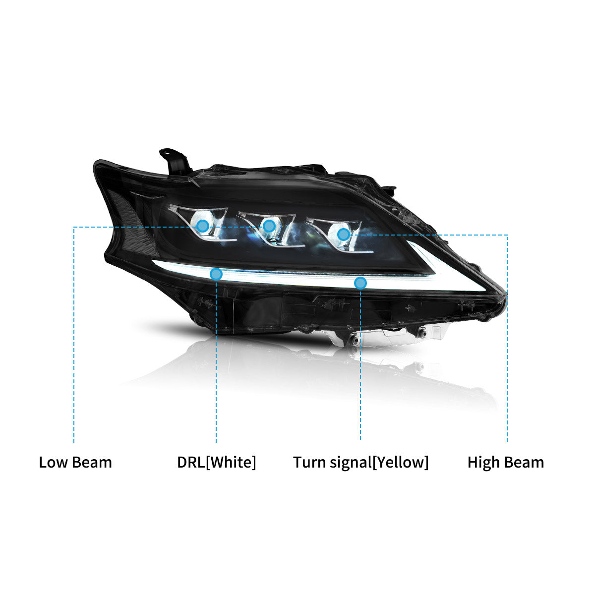 VLAND UK LED Headlights 2013-2015 Lexus RX 270 350 450h