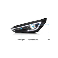 VLAND UK LED Headlights 2015-2019 Ford Focus Mk III Facelift (mk 3.5)