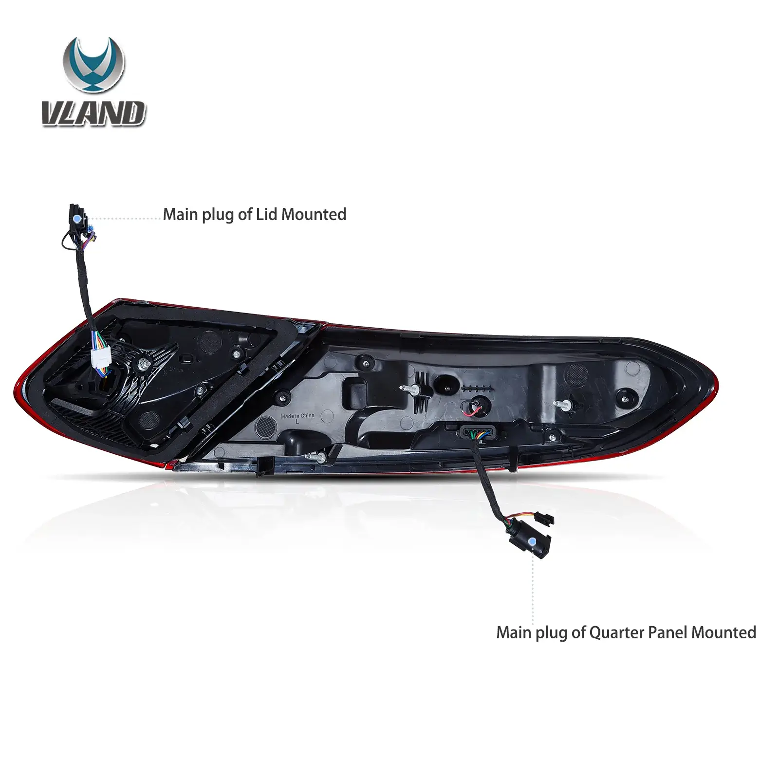 VLAND UK 16-23 Mercedes C-Class A205 C205 Full LED Tail Lights With Animation Sequential