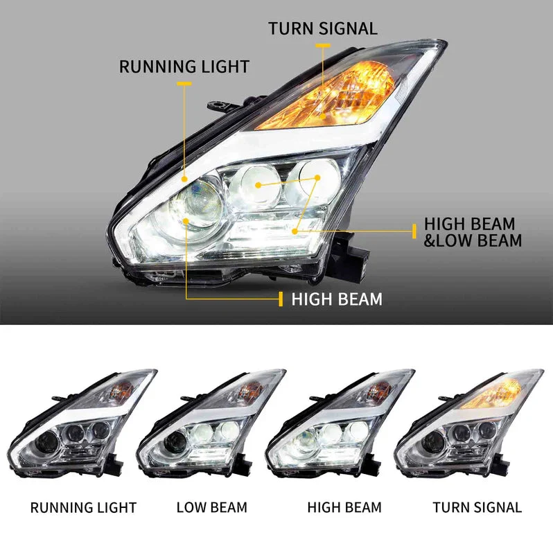 VLAND UK LED Headlights For 2008-2023 Nissan GTR R35