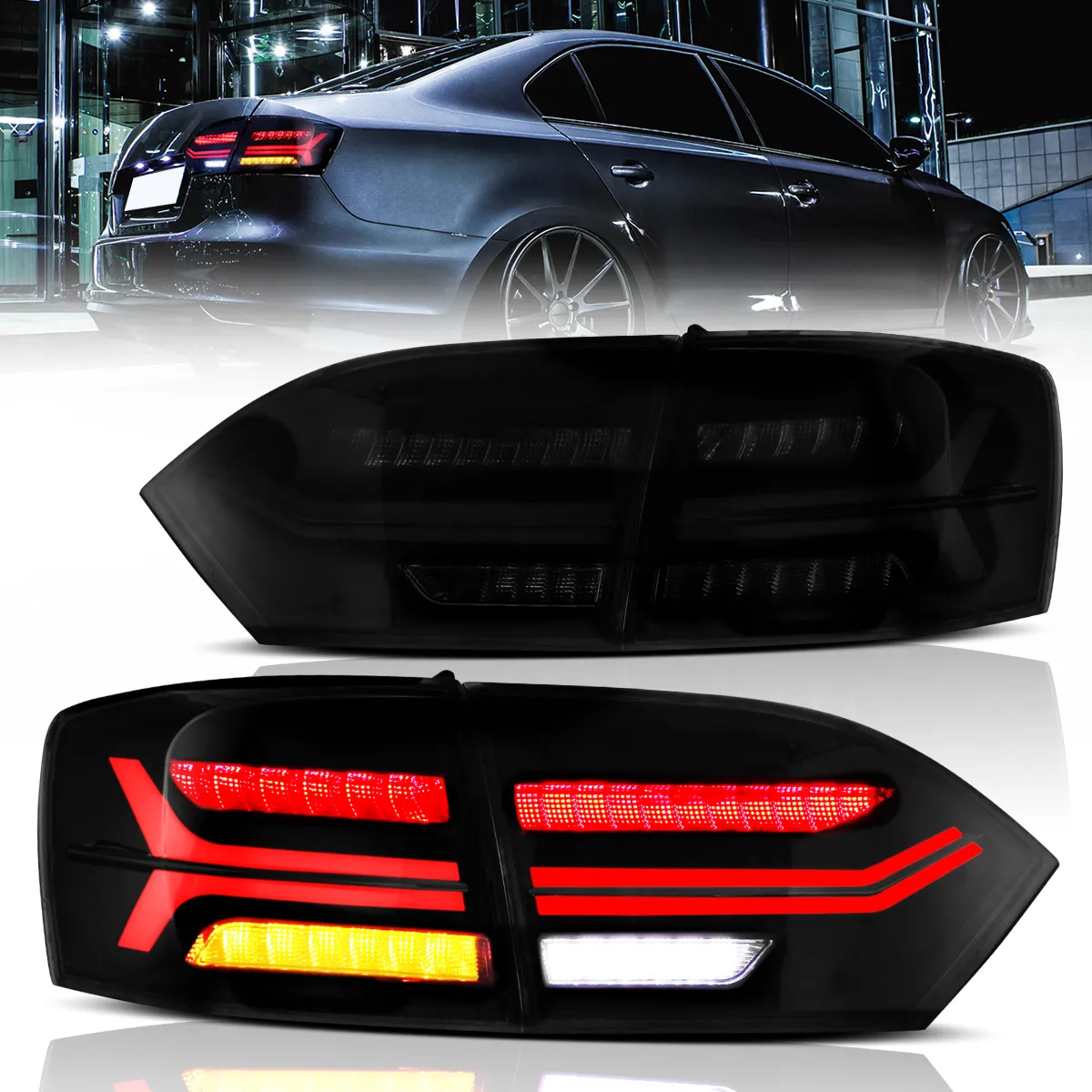 Vland UK 2011-2014 Volkswagen Jetta MK6 Tail Lights With LED Sequential