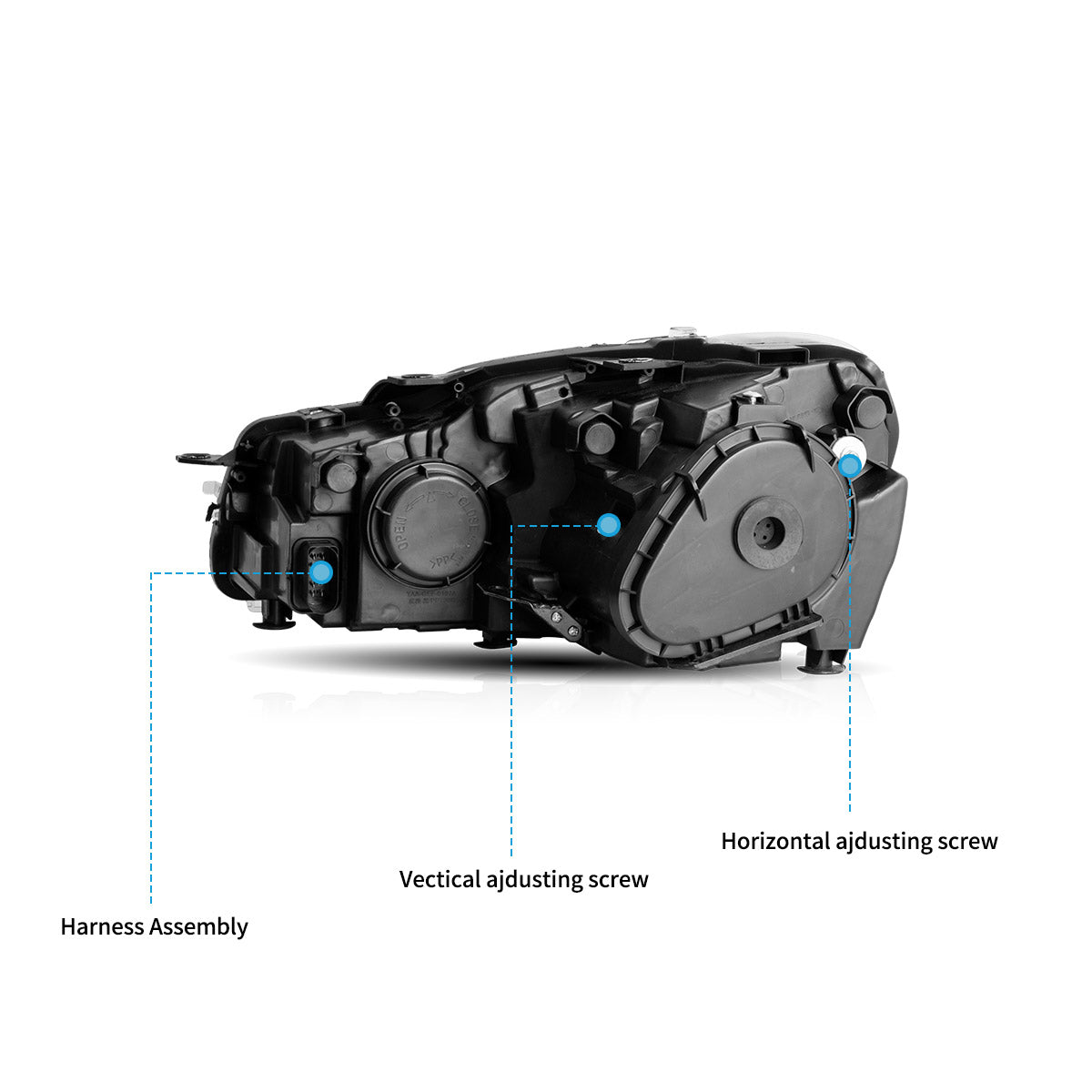 VLAND UK LED Headlights For 2009-2014 Volkswagen Golf 6 MK6 with E-Mark