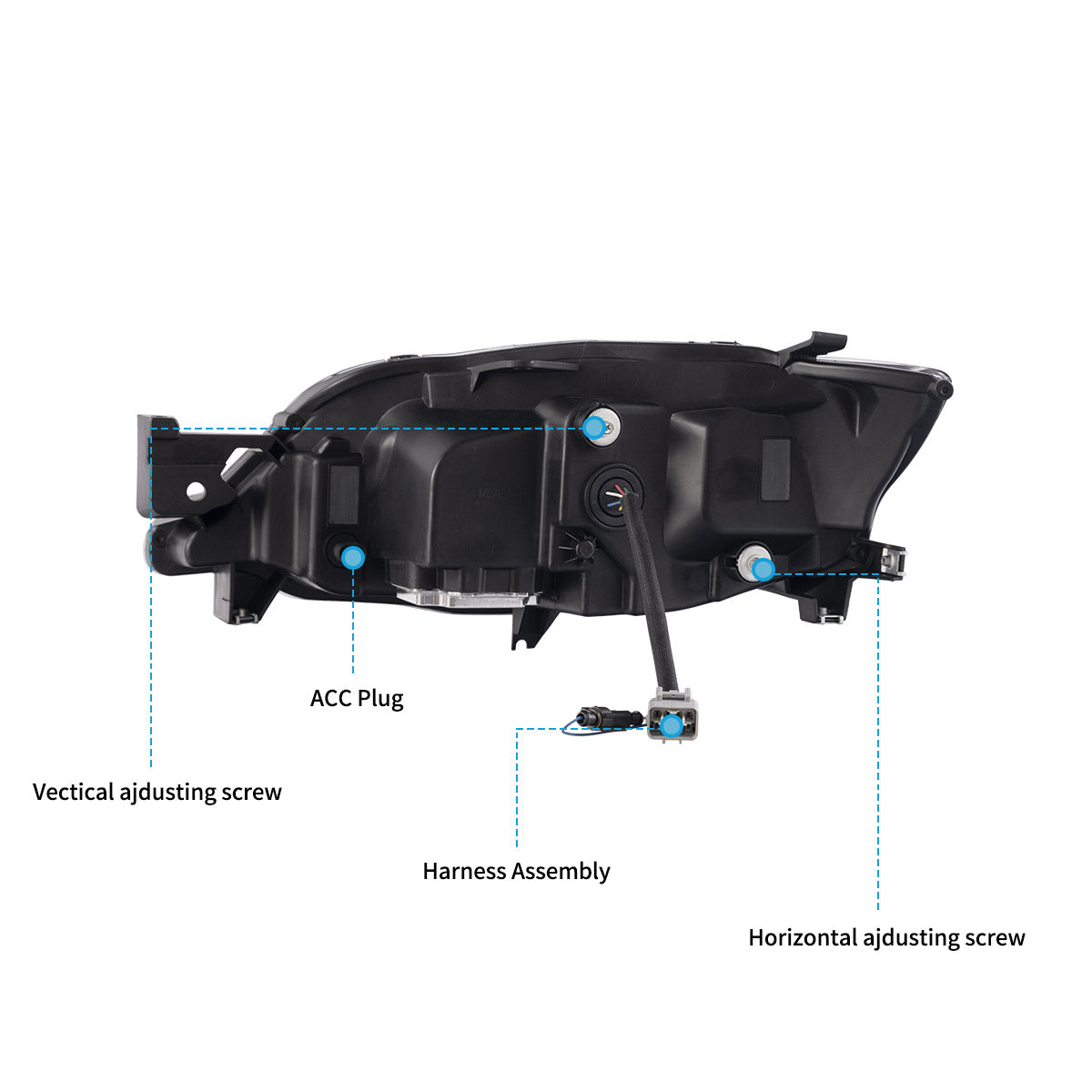 VLAND UK LED Headlights For Subaru Impreza 2008-2011 & WRX 2008-2014