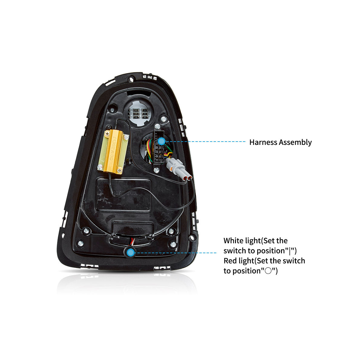 VLAND UK LED Taillights For 2007-2013 Mini Cooper(Hatch) R56 R57 R58 R59 With Amber Sequential Turn Signal with E-Mark