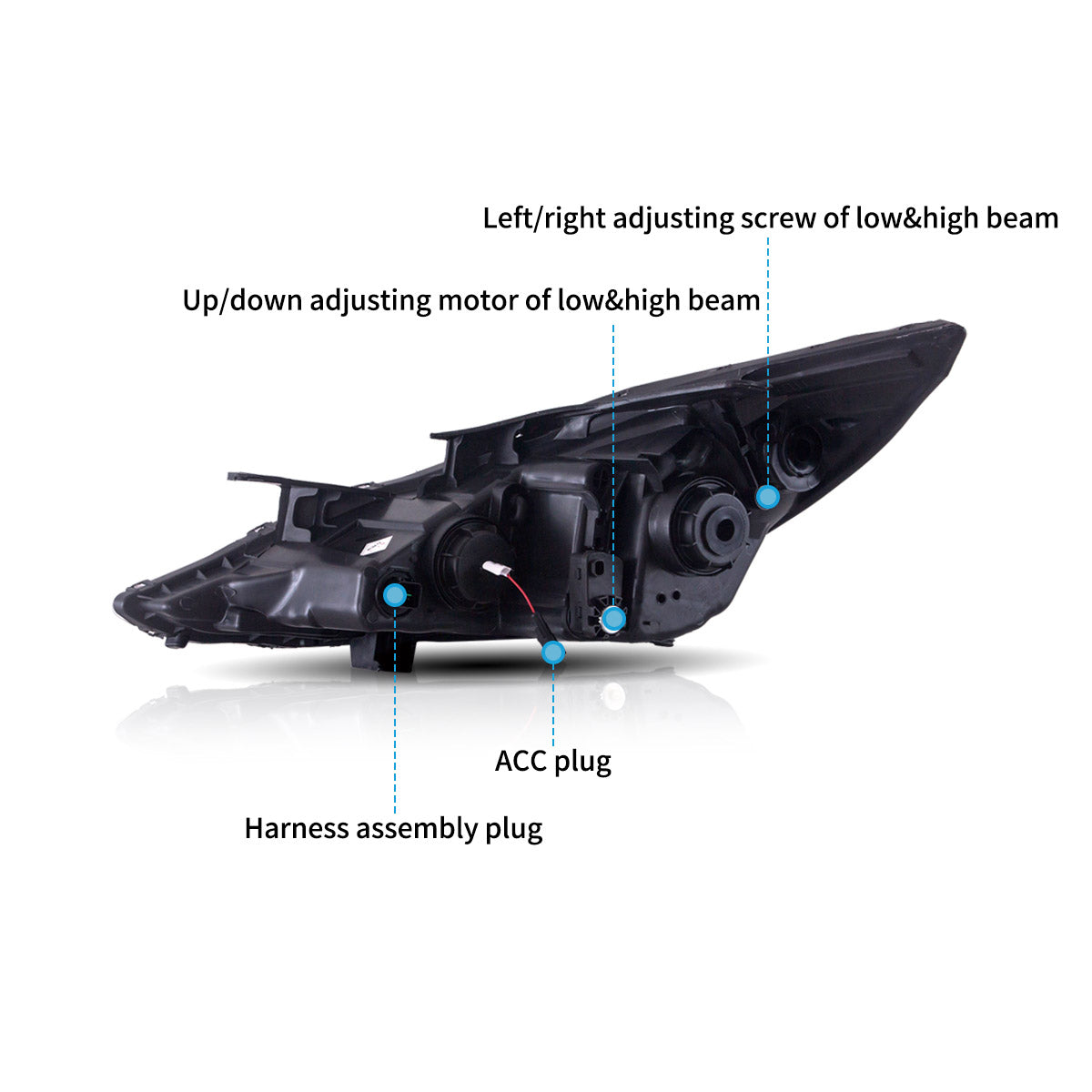 VLAND UK LED Headlights 2011-2014 Hyundai Sonata