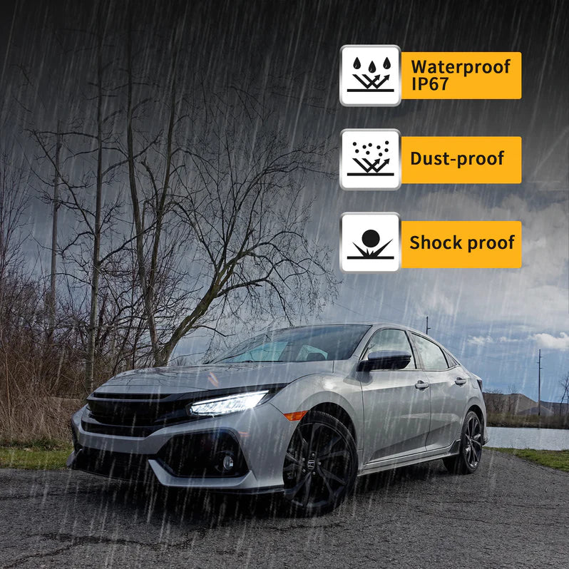 VLAND UK LED Reflection Bowl Headlights For 2016-2021 Honda Civic