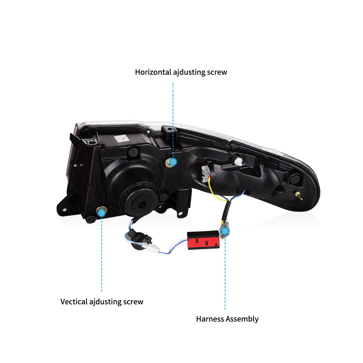 VLAND UK LED Headlights With Grille for 2006-2022 Toyota FJ Cruiser