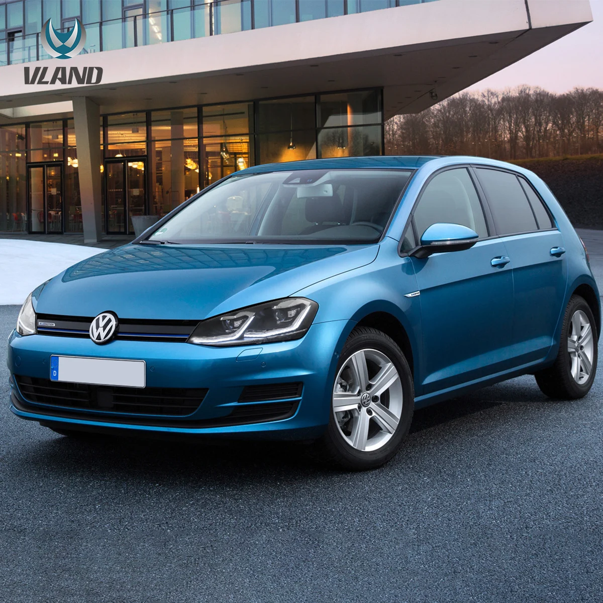 VLAND UK Full LED Headlights For Volkswagen 2015-2017 Golf MK7 Halogen Models (Europe is 2013-2016) with E-Mark