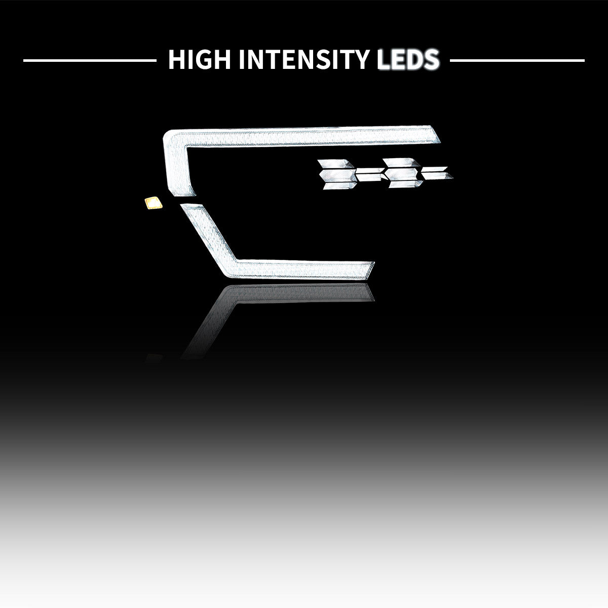 VLAND UK LED Headlights For 2012-2015 Toyota Tacoma with Start-up Animation